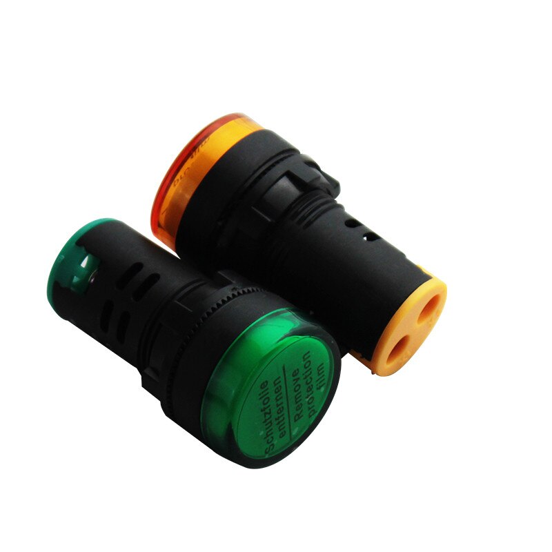 1pcs 12V 24V 220V 380V 22mm Panel Mount LED Power Indicator Pilot Signal Light Lamp