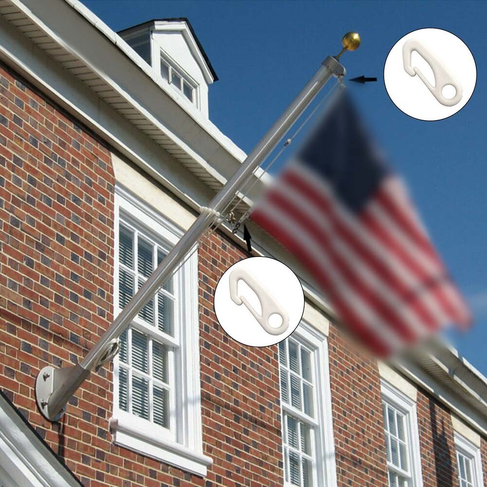 8*Flagpole Snap Hook Clips 60*26mm Heavy Duty Flagpole Snap Hook Clips Flag Pole Attachment Accessories Tool