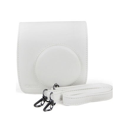 Fujifilm Instax Mini 25 Mini 26 Kamera Tasche PU Leder Abdeckung mit Schulter Gurt Für Instax Mini 25 26 polaroid Kamera Fällen: Weiß