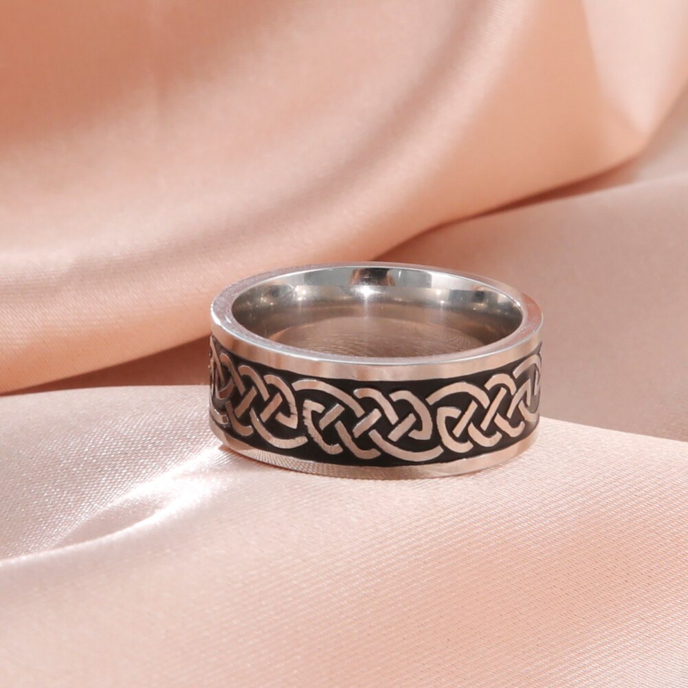 Skyrim Vintage Ierse Celtics Knoop Ring voor Mannen Vrouwen Rvs Paar Cool Vinger Ringen Partij Sieraden 2025