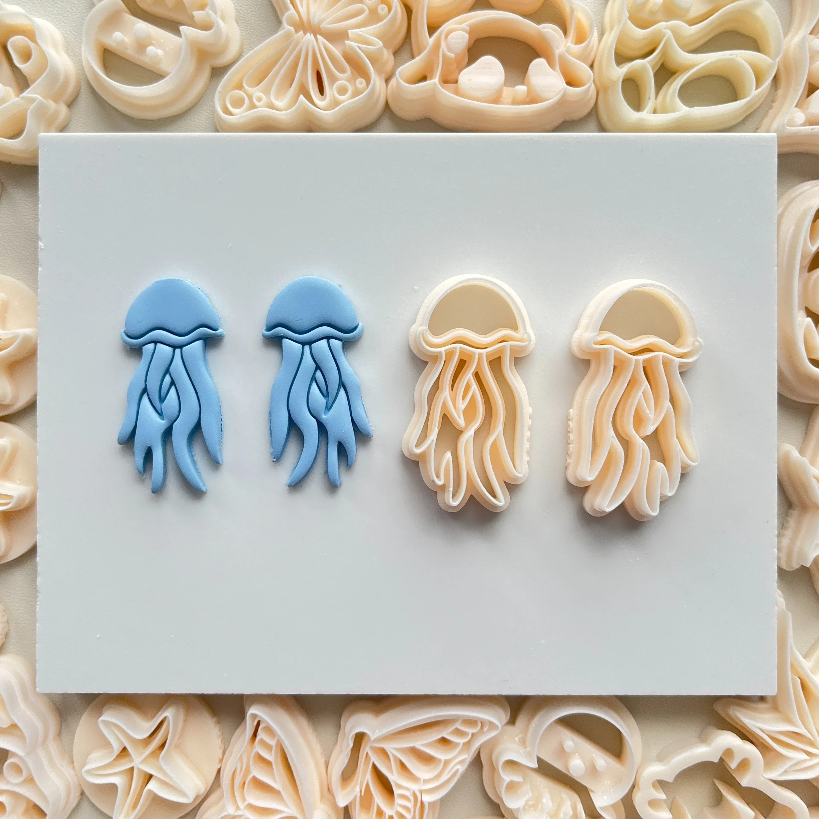 Quallen-Spiegel, einzigartige hochpräzise Tonformen für sterben Herstellung von Ohrringen, Schmuck, Ornamenten, Schneidformen Ich bin Ozean-Stil