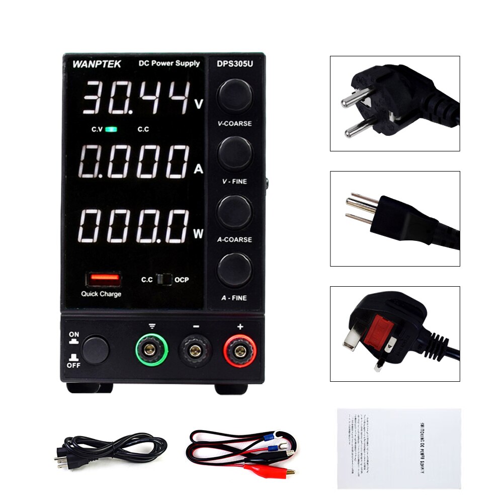 30V 5A dc power supply adjustable DPS305U 4 digit LED display Regulated Linear variable switching laboratory bench source diy