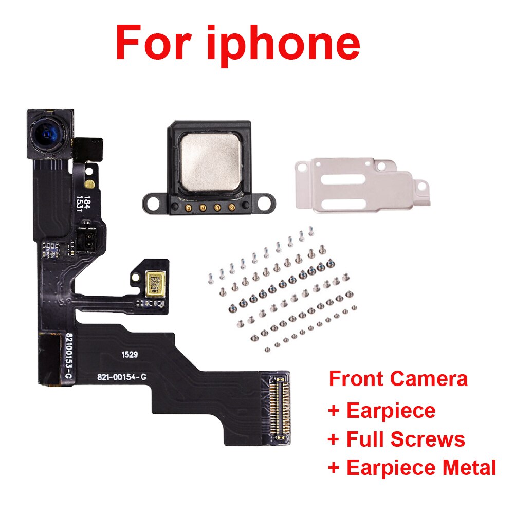 1Set Volledige Schroeven + Oortelefoon + Metalen + Front Camera Rechts Proximity Sensor Flex Met Mic Vergadering Voor IPhone5 5C 5S 6 6S 4.7 "& 5.5"