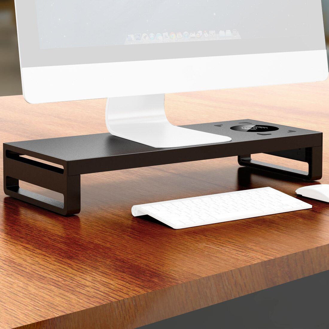 USB3.0 Wireless Thermal Charging Monitor Stand Riser Laptop Base Heightening Transfer Data Keyboard Mouse Charging Storage