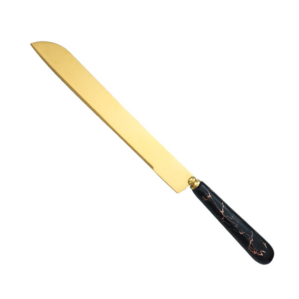 Ferramentas de cozimento aço inoxidável banhado a lâmina bolo torta aniversário festa ferramentas cozinha bolo faca e servidor espátula: J