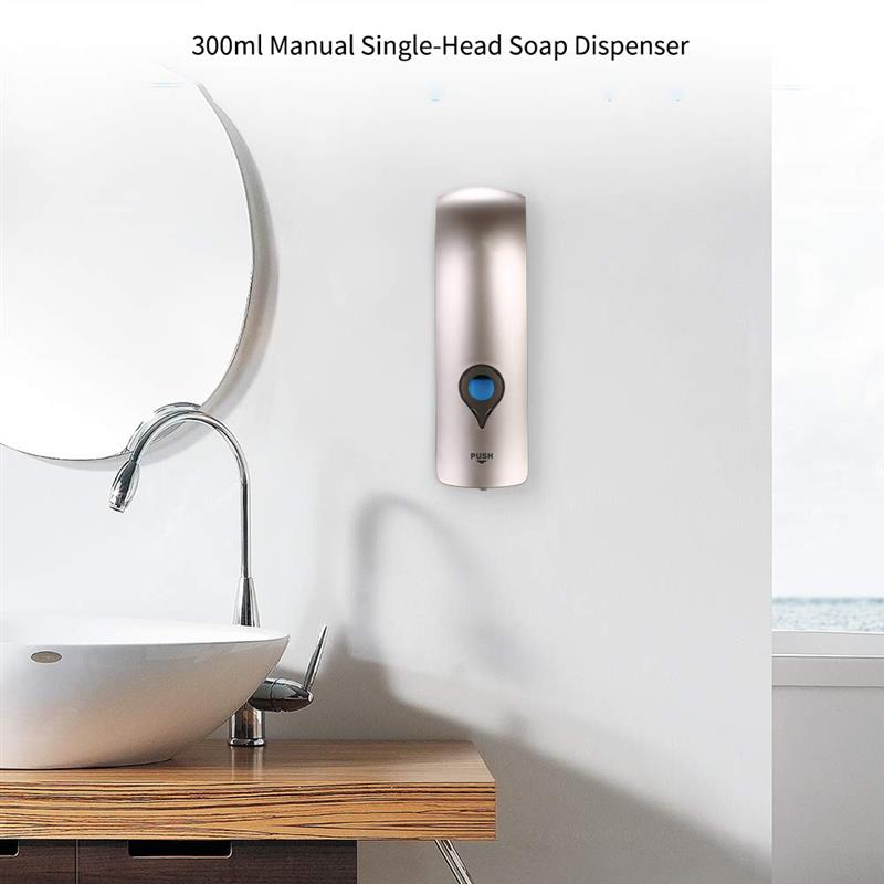 300ML Car Soap Dispenser Wall Mounted Single Head Wall Soap Dispenser Shower Gel Liquid Shampoo Disinfectant Dispenser Holder