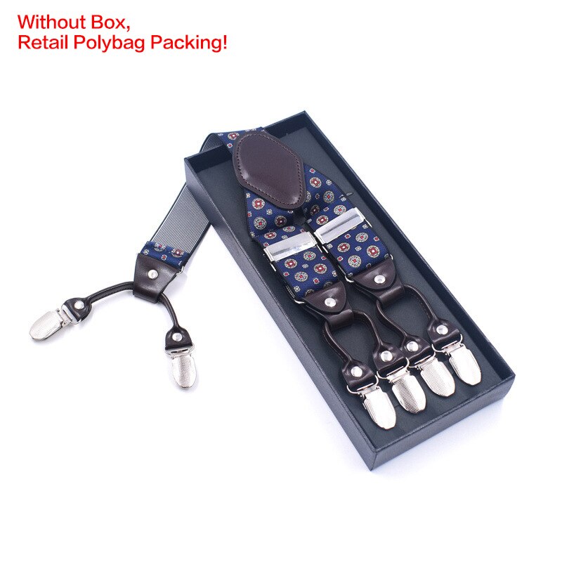 Vintage Bretels Voor Mannen Heavy Duty Big Tall 3.5*120Cm Breed Y Terug 6 Metalen Clips Verstelbare Elastische broek Bretels Riem Riem: Style A