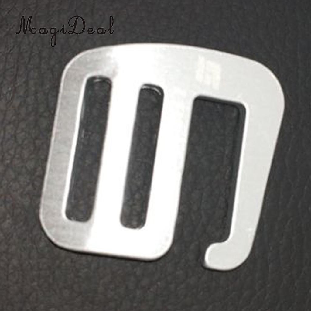 6 stk metall g krok webbing spenne for ryggsekk bag aluminiumslegering 25mm sølv