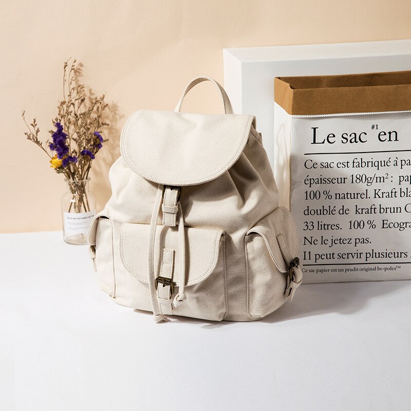 Atinfor lässig Leinwand Eco Baumwolle Frauen Rucksack Schule Taschen für Jugendliche Mädchen Anti Diebstahl Rucksäcke Buch tasche