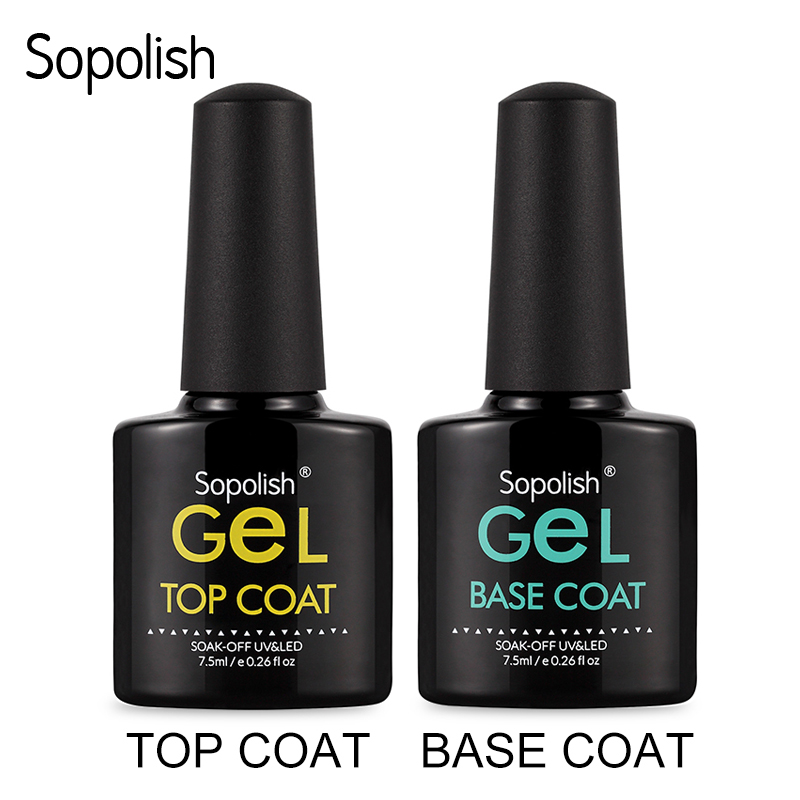 Sopolish Top coat 7.5 ml Soak-Off UV & LED Lamp Nagellak Magic Manicure Gel Nagellak Primer semi Permanente Lucky Gel Lak