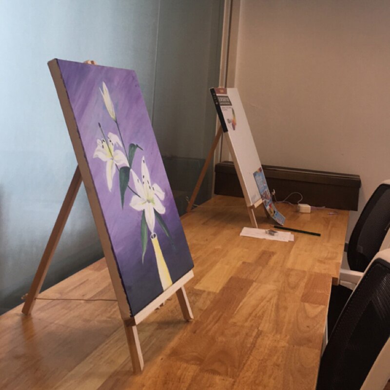 1 pcsTrapezoid drawing board solid wood easel drawing board wooden sketch easel artist use party decoration art supplies wooden