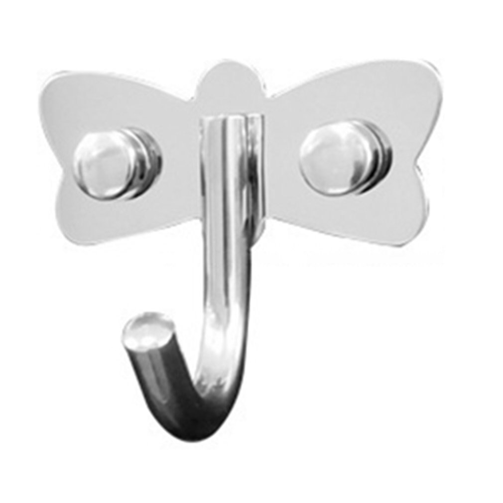 Lightweight Stainless Steel Hook Free Punching Strong 304 Hook Bathroom Nail-free Hook: Green