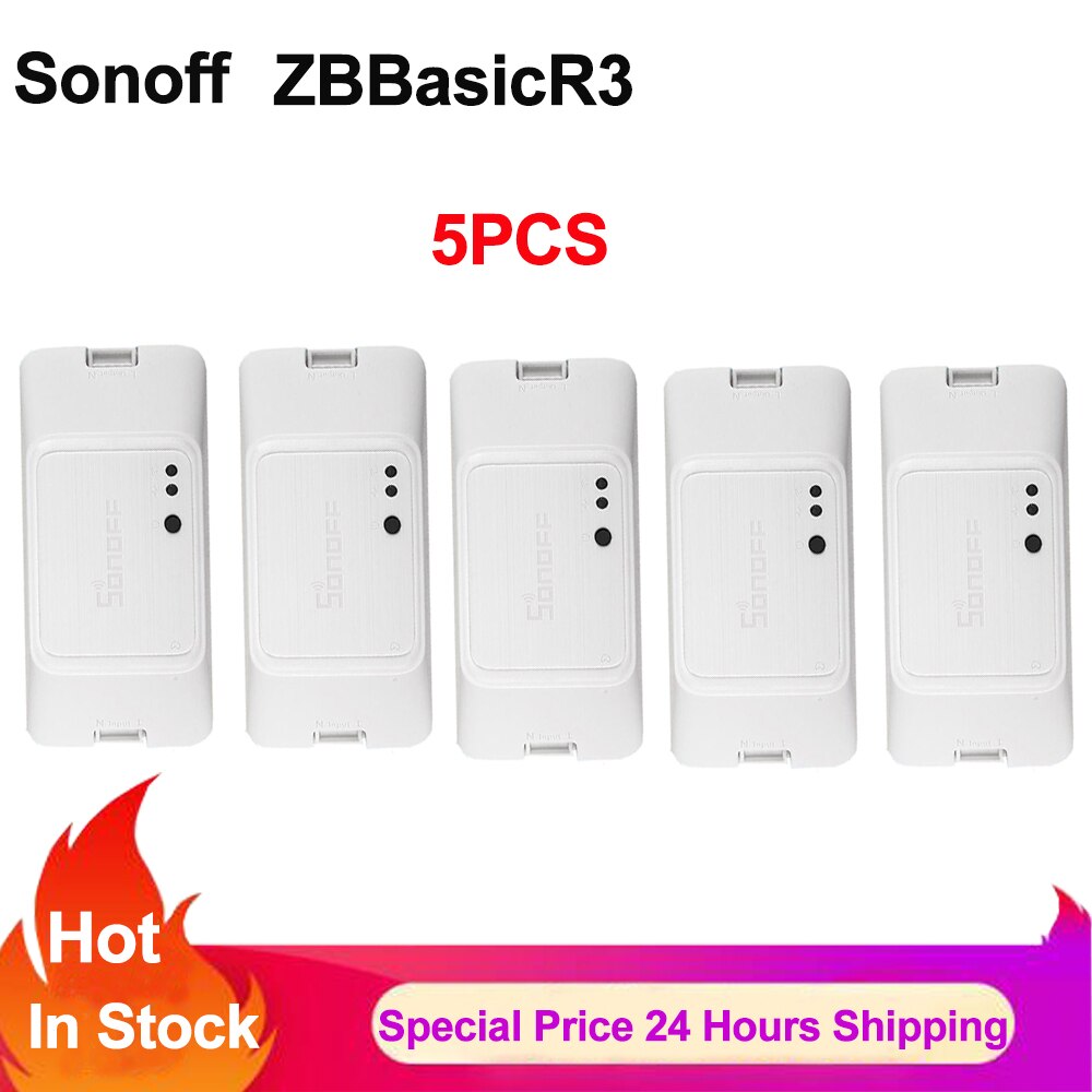 SONOFF Zigbee Switch Module BASICZBR3 DIY Smart Switch Wireless Timer Switches Vocie Control Via Alexa SmartThings Hub eWelink