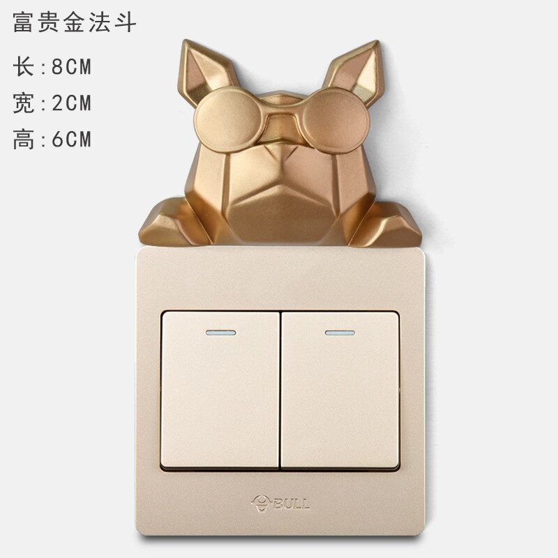 Luxury Wall Lamp Socket Block Switch Sticker Decorative Wall Sticker Border Beautification Protective Cover Home: Red