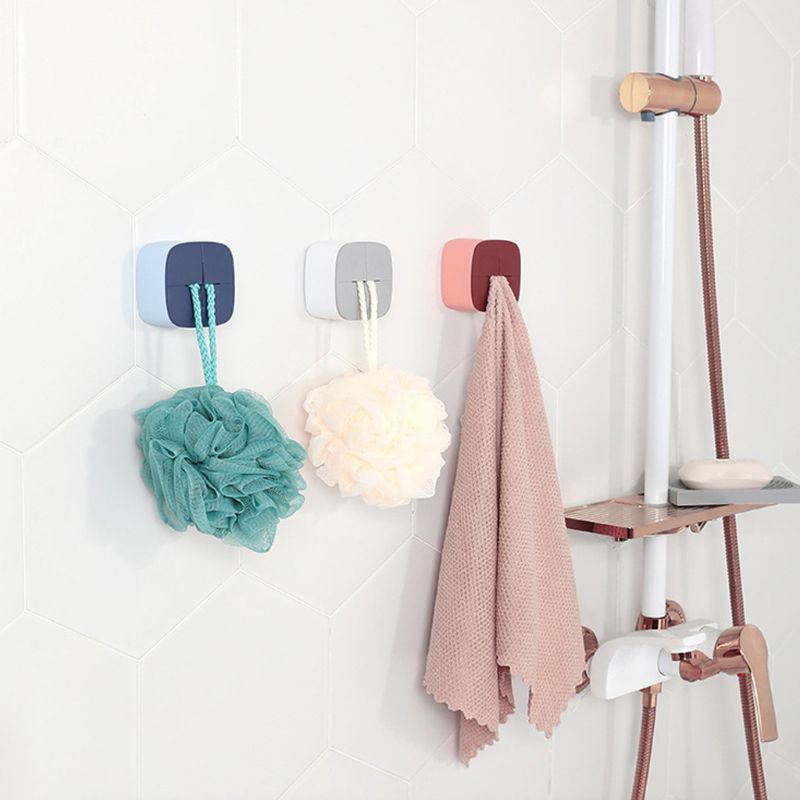 Wall Mount Hanging Towel Holder Window Bathroom Kitchen Hanger Adhesive Hook Clip Wash Cloth Rack