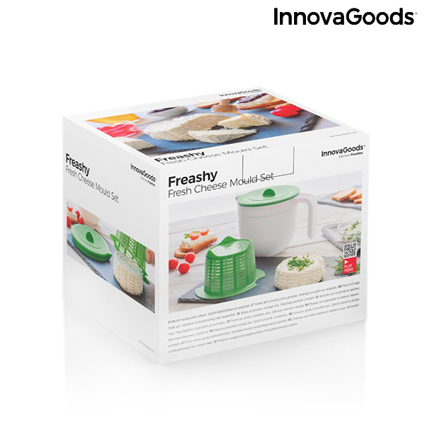 Moule pour fabrication de fromage frais, avec manuel et recettes, Freashy InnovaGoods