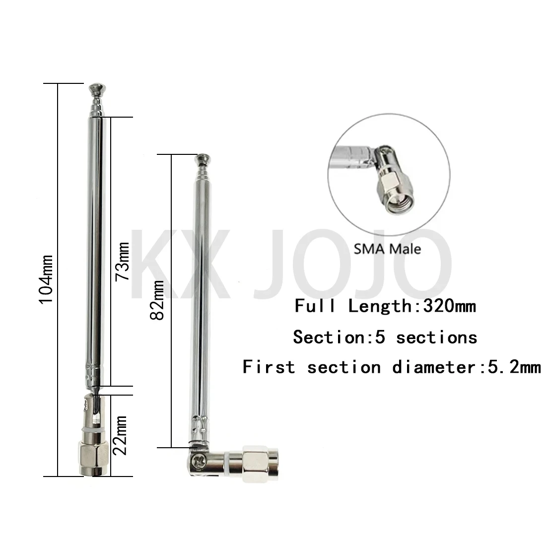 RF Coax Connector SMA Male BNC/TV/F/Universal Head Plug Connector with Screw for Replacement Telescopic Antenna Aerial Control: Gold