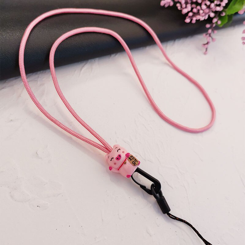 Long Neck Mobile Phone Lanyard Hanging Cartoon Pendant Cute Lucky Cat Piggy Pendant Mobile Phone Case Universal Antilost Lanyard: 06