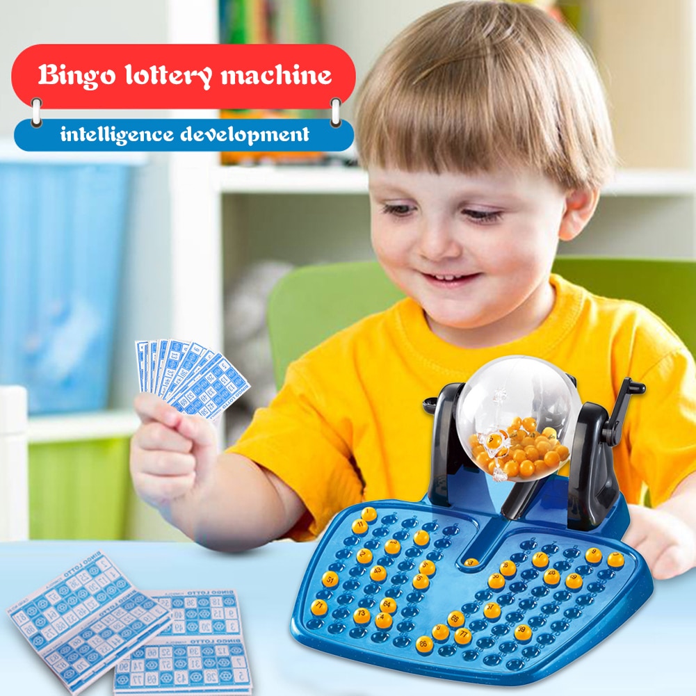 Bingo Lotto Toys Kids Children Family Game Play Sets 90 Balls Bingo Lotto Sets Family Entertainment Game Bingo Lottery Machine