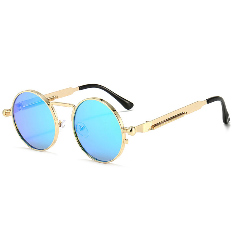 Gafas de Sol de estilo Punk Vintage de Metal para hombre, Gafas de Sol redondas Retro Y2K Cyberpunk para Mujer, Gafas de , Gafas Sol para Mujer UV400