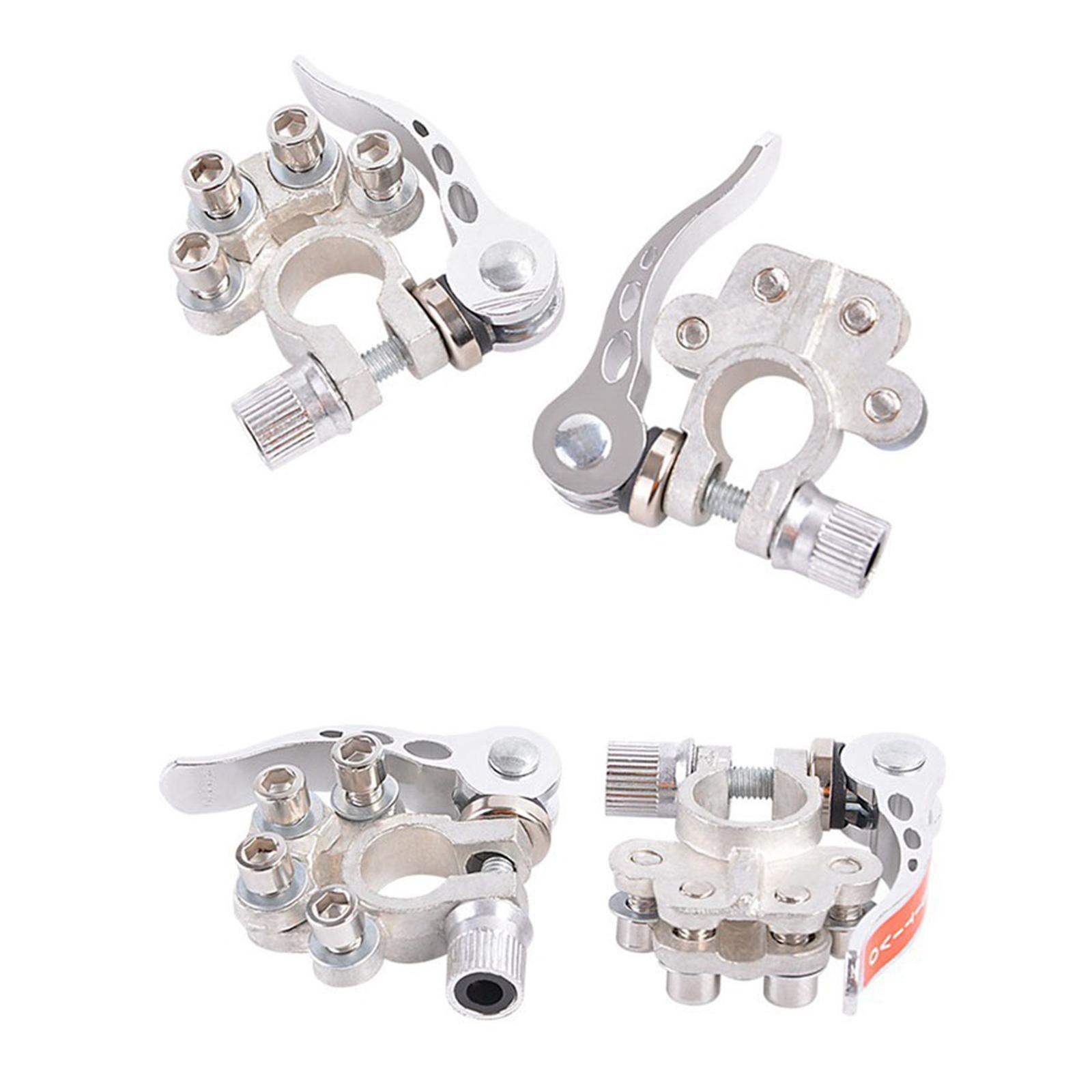 2 Pieces Car Battery Terminal Connectors Quick Release Terminal Clamps Connectors for Caravan