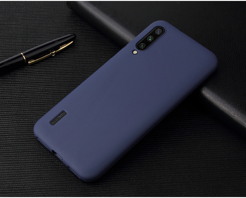 Case For Xiaomi Mi A3 Xiaomi MiA3 Silicone TPU soft case for Xiaomi Mi A3 Ultra thin Matte Candy color Cover Back case: Blue