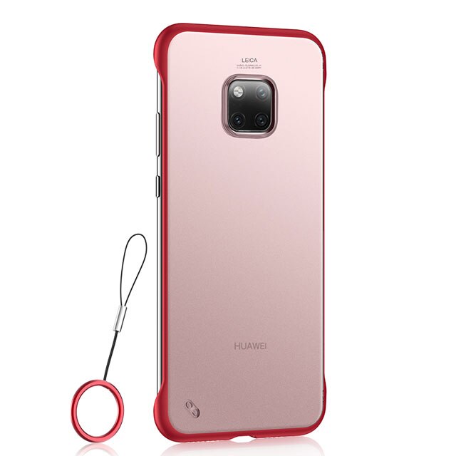 Huawei Mate 20 Pro Case Frameloze Matte Transparant Cover Voor Mate 20 Case Siliconen Beschermende Bumper Voor Huawei Mate 20X gevallen: Mate 20 / Rood