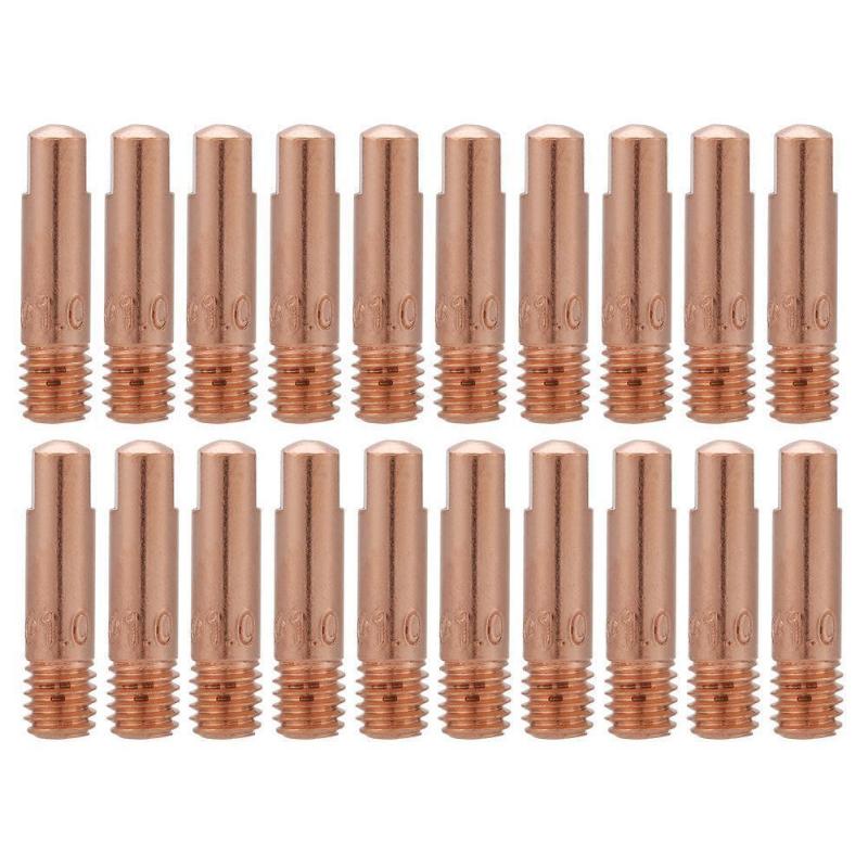 20 st/set mig svetsmunstycke kontaktspetsar gas diffusor anslutningshållare brännarkontakt halvautomatiskt svetsmunstycke 0.8/1/1.2mm