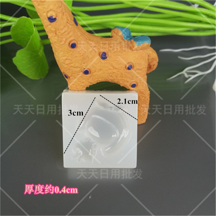 Aniaml bjørn kanin gris silikone form kage dekoration slik forme polymer ler håndværk epoxy harpiks vedhæng smykker fremstilling: 3623