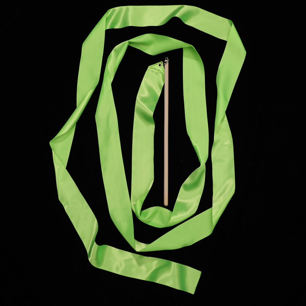 2Pcs 2m Colorful Rhythmic Gymnastics Ribbon Dancing Gymnastics Ribbon Dancing Streamers for Kids Children (Red): Greem 1