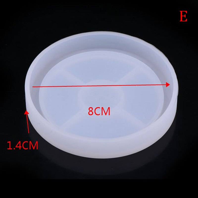 Silikoneform diy bord sæt form gips aromaterapi bil dekoration skimmel: E