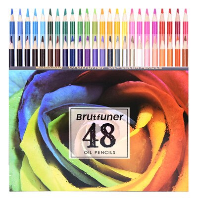 Akvarelblyanter olieagtige farvede blyanter sæt til kunststuderende fagfolk 48/72/120/150/160/180 farver: 48 fedtede blyanter