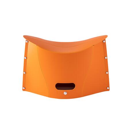 Bärbar hopfällbar pall hopfällbar stol sits lätt resa utomhus fiskestol funktionell vandringsbänk plaststolar  wy429: Orange l