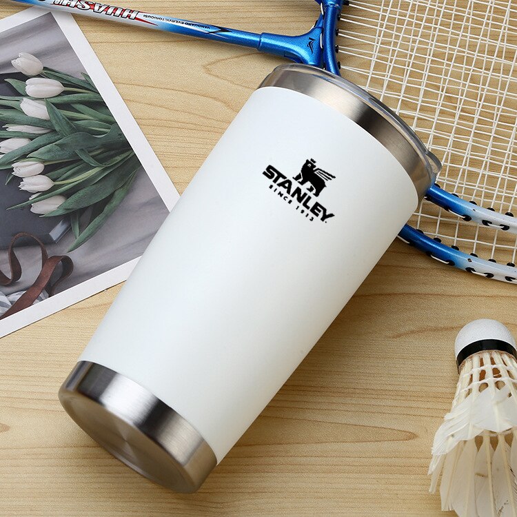 Thermische Mok Bier Cups Rvs Thermos Voor Thee Koffie Water Fles Vacuüm Geïsoleerde Lekvrij Met Deksels Drinkware: White