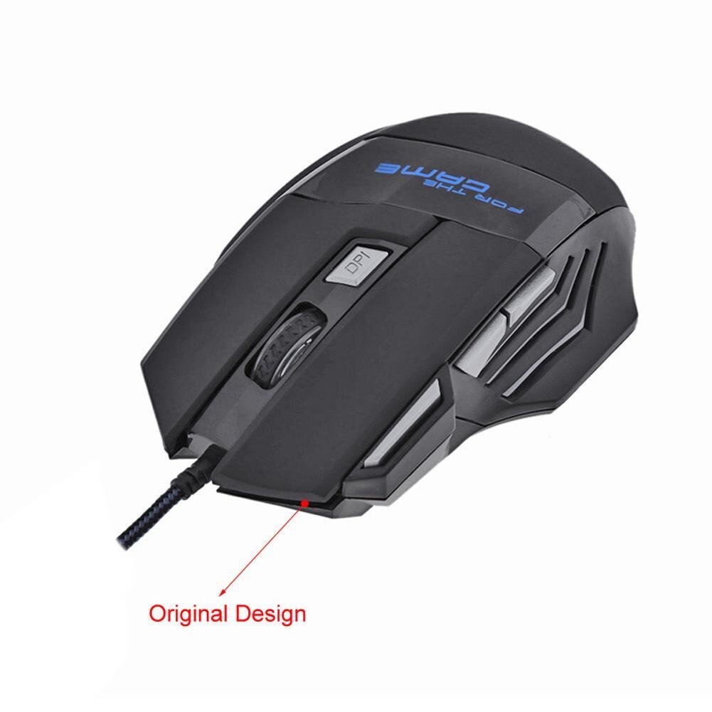 7 Buttons USB Wired Gaming Mouse 5500 DPI Adjustable LED Backlit Optical Computer Mouse Gamer Mice For PC Laptop Notebook