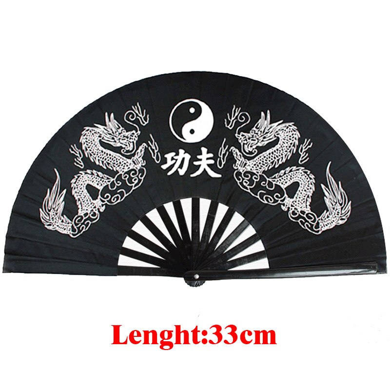 Éventail Kung fu Tai chi en bambou de 33cm, haut de gamme, main droite, Arts martiaux, produits Wushu