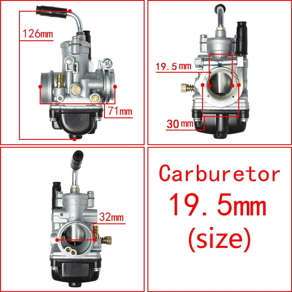 Carburatore Moto - Dellorto PHBG 17.5-21mm - Motore 50-90CC - Scooter Ciclomotore - Lega di Zinco: Lavanda
