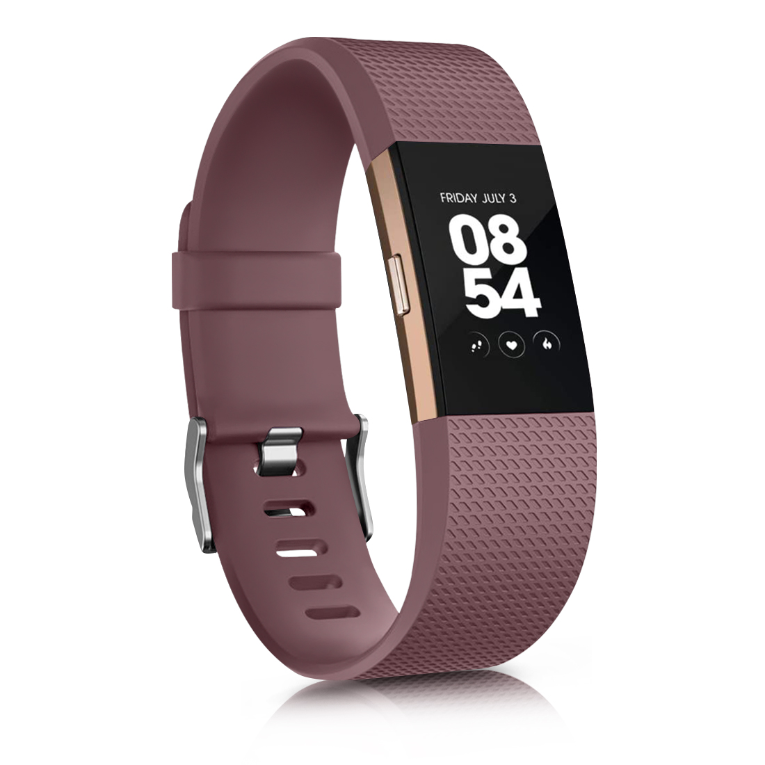Correa suave de TPU para Fitbit Charge 2, correa de reloj inteligente, pulsera para Fitbit Charge 2, repuesto de pulsera: S / Blanco de la plata
