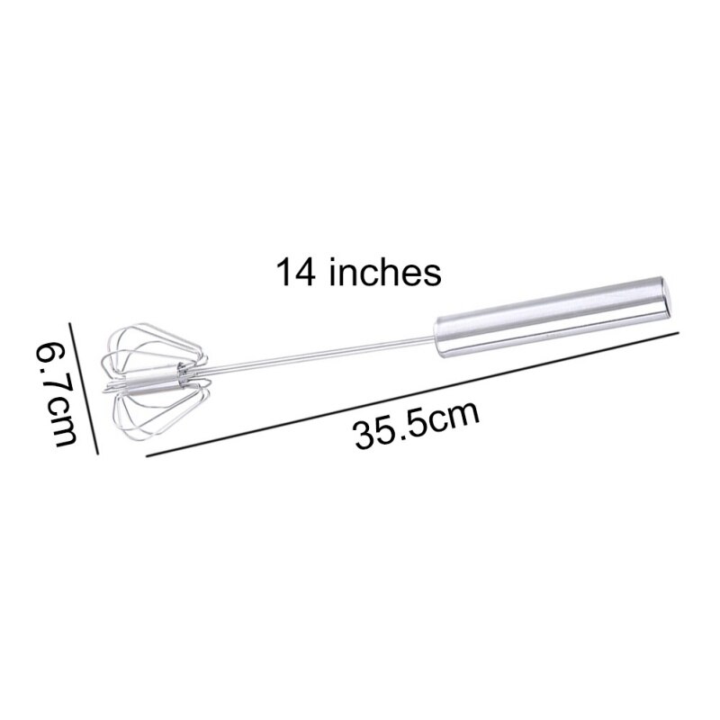 Stainless Steel Hand Pressure Rotating Semi-Automatic Mixer Mixing Eggbeater Handheld Mixer Kitchen Cooking Tools: C