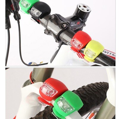 Siliconen Fiets Led Light Voor Achter Wiel Licht Led Flash Safety Light Fiets Lamp Waarschuwing Verlichting Met Batterij Fiets Accessoires