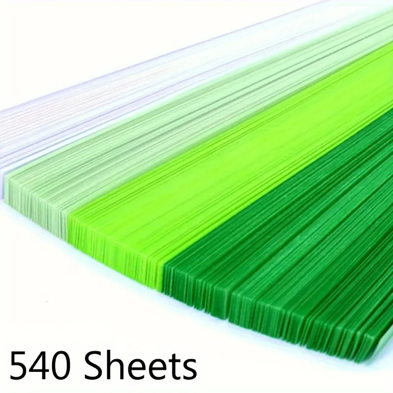 Tiras de papel de estrellas de Origami, 540 hojas, plegables, coloridas, doble cara, estrella de la suerte, artes manuales, hacer manualidades para decoración del hogar: plum