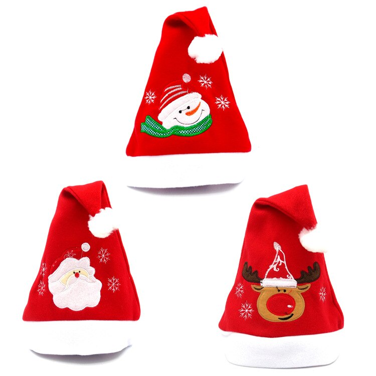 Kerst Ornamenten Volwassen Gewone Kerstmutsen Hoeden Cap Voor Christmas Party Props DS29