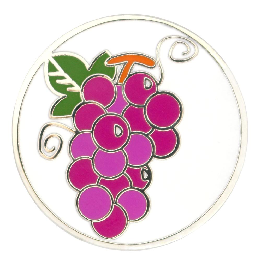 Pinmei golfbalmarkeringen emitteren hard geëmailleerd fruit golfmarkers niet-magneetmarkers eenvoudig te bevestigen aan golfdoppen, clips, verpakking van  of 5: Druif