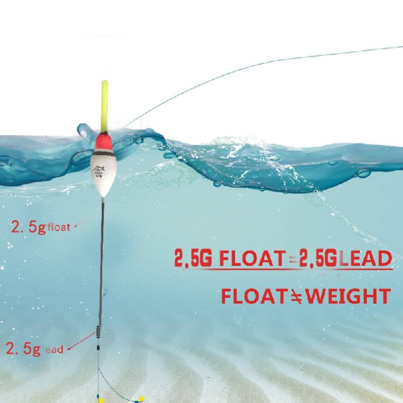 ORJD-flotador de Pesca, 10 piezas, 19cm, 2,5g, boya Vertical, señuelo de Pesca con mosca marina, flotador, accesorios de Pesca en Río