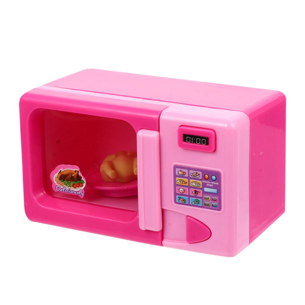 1pc Kids Microwave Oven Mini Kitchen Ware Model Plaything House (Pink)