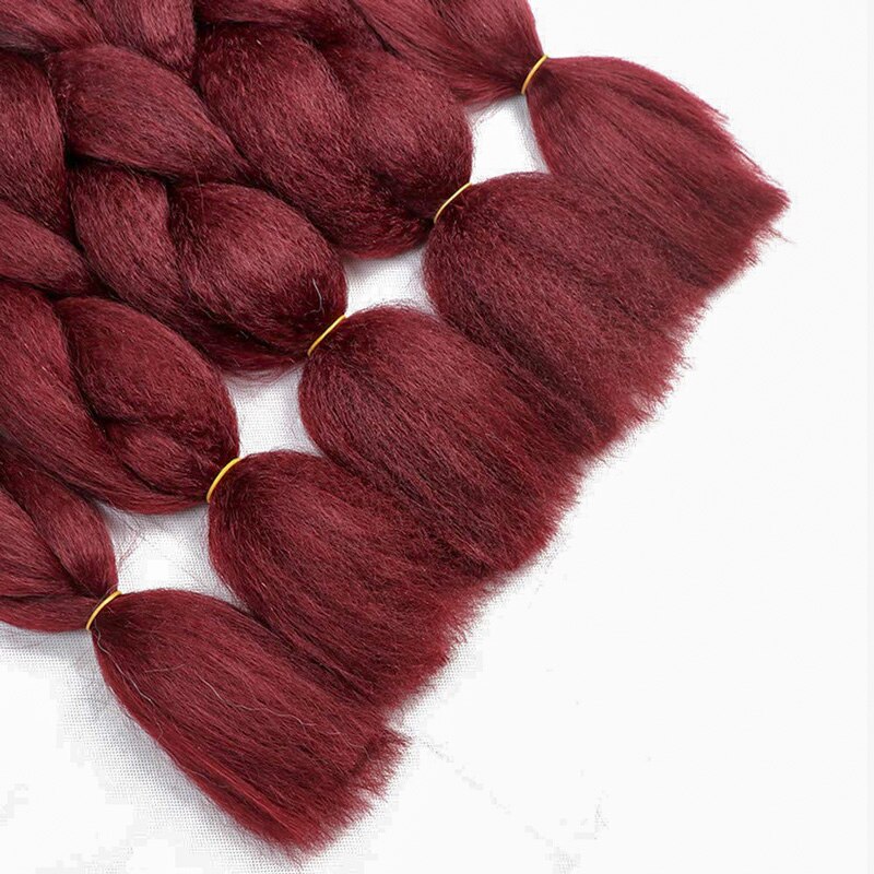 Lelinta Ombre Jumbo Braiding Hair Extensions Kanekalon Synthetic Braiding Hair 24inch 3Pack/Lot Two Tone Braiding Hair (Brown)