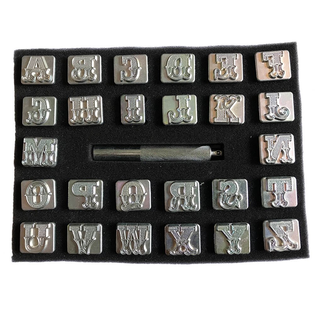 Carving Leder Kunst Alphabet Set Buchstaben Stempel Handmade Langlebig Metall DIY Werkzeug JS21: Default Title