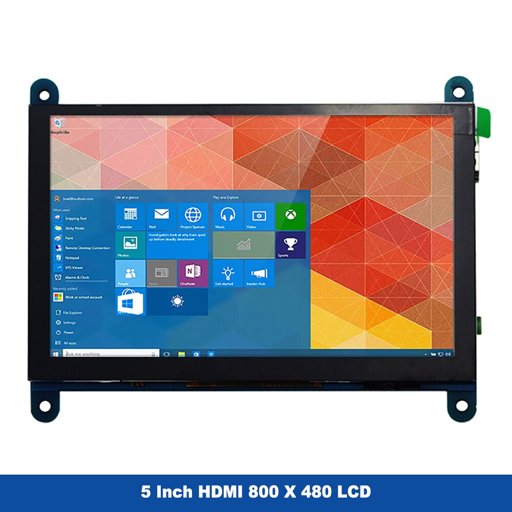 ITINIT R58 Raspberry Pi 4 Model 3B 3B+ Touch Screen 3.5/5/7 inch LCD Module Resistive/Capacitive Display Monitor Touch Panel: 5 Inch HDMI LCD