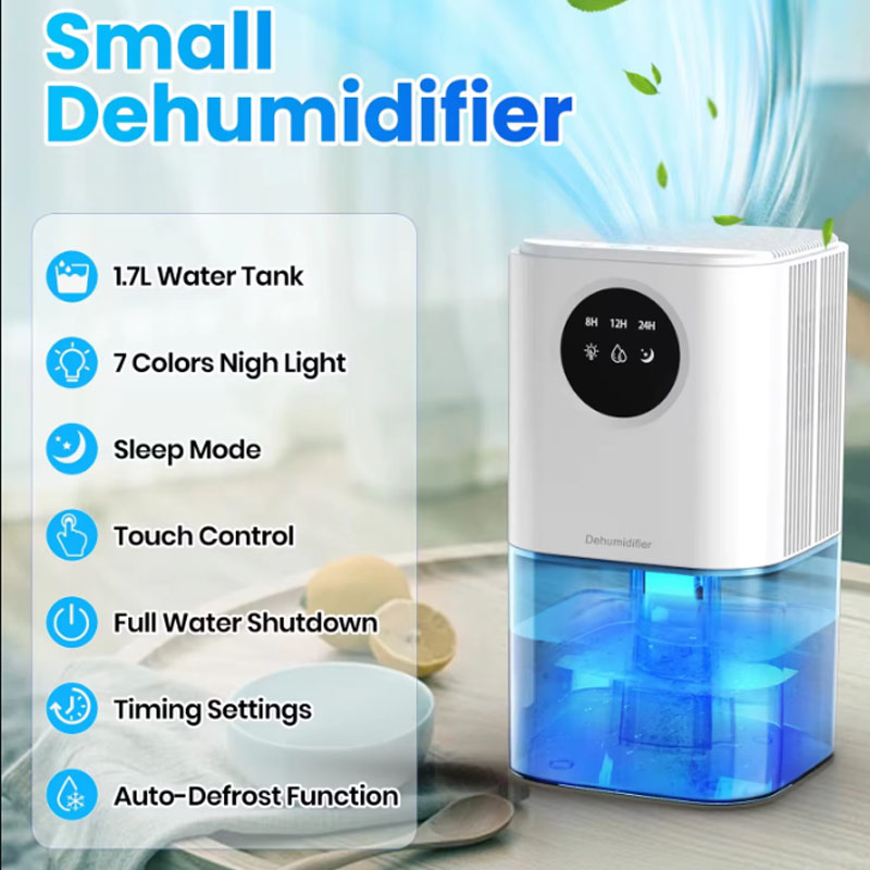 Kleiner Luftentfeuchter-Trockner für Zuhause, tragbar, leise, Luftfeuchtigkeitsabsorber, schnell, um Geruch zu verhindern, Schimmelantrieb, Feuchtigkeit, nasses Schlafzimmer, Wohnzimmer