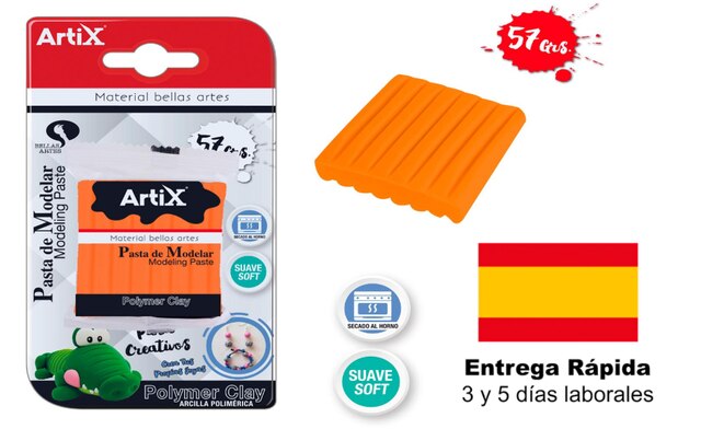 Polyclay Fimo 57g multicolor arcilla para moldear pasta de moldear cerámica bellas artes manualidades: naranja